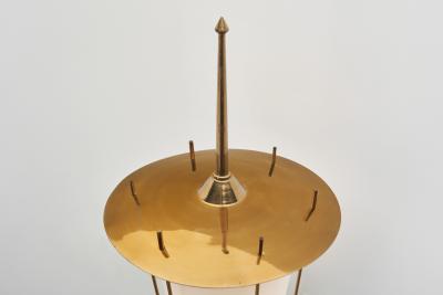 Swedish Grace Brass and Opaque Glass Wall Lamp Sweden 1930s