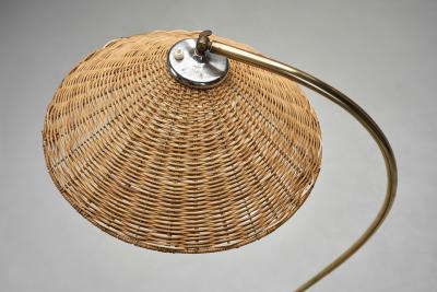 Swedish Grace Floor Lamp with Decorative Antelopes on the Base Sweden 1930s