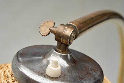 Swedish Grace Floor Lamp with Decorative Antelopes on the Base Sweden 1930s