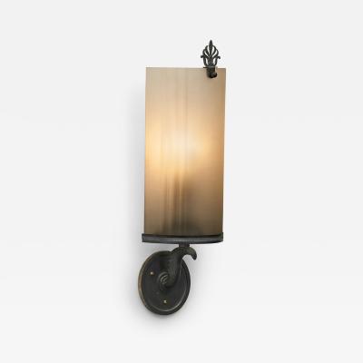 Swedish Grace Patinated Bronze Wall Lamp Sweden 1920s