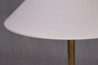 Swedish Grace Table Lamp in Fluted and Reeded Brass Sweden 1930s