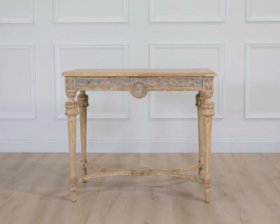 Swedish Gustavian Console Table with Carved Medallion circa 1860