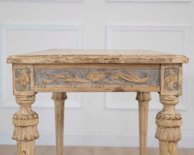 Swedish Gustavian Console Table with Carved Medallion circa 1860