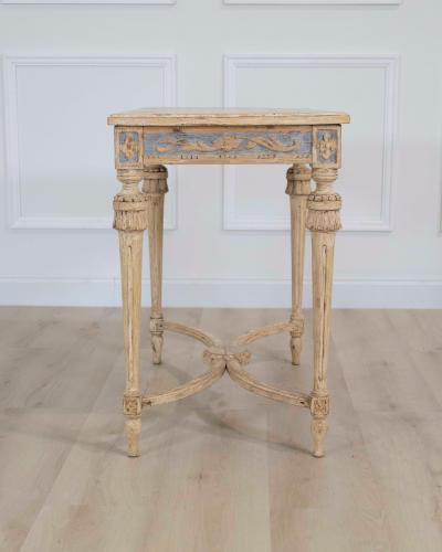 Swedish Gustavian Console Table with Carved Medallion circa 1860