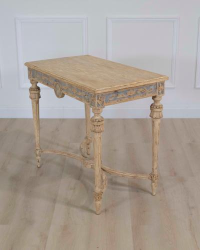 Swedish Gustavian Console Table with Carved Medallion circa 1860