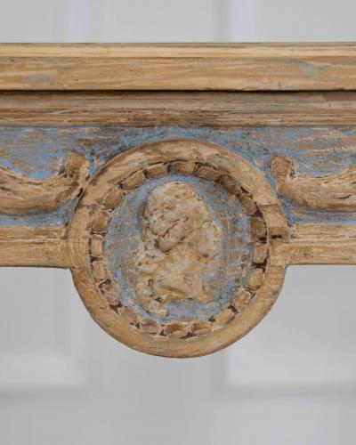 Swedish Gustavian Console Table with Carved Medallion circa 1860