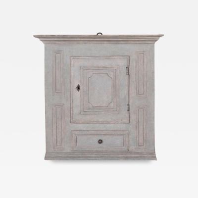 Swedish Gustavian Grey Hanging Kitchen Cabinet Circa 1800