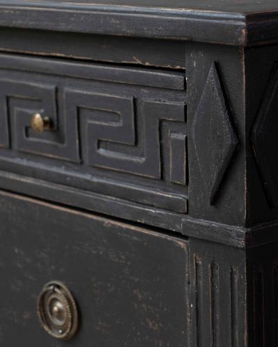Swedish Gustavian Inspired Chest of Drawers with Greek Key Frieze