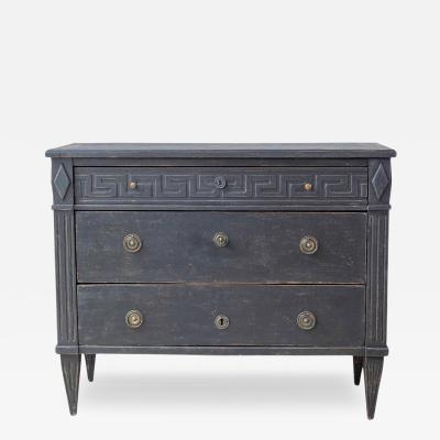 Swedish Gustavian Inspired Chest of Drawers with Greek Key Frieze