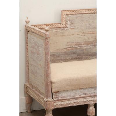 Swedish Gustavian Painted Banquette