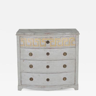 Swedish Gustavian Painted Chest of Drawers with Decorative Livery Circa 1840