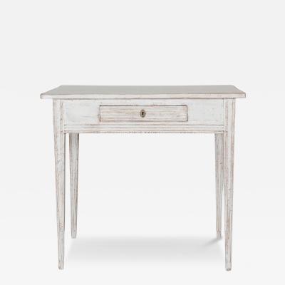 Swedish Gustavian Painted Table with Drawer circa 1850