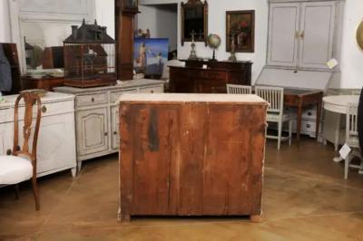 Swedish Gustavian Period 1780s Sideboard with Original Paint Carved Panels LiL