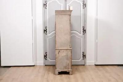 Swedish Gustavian Period 1802 Painted Wood Cupboard with Doors and Drawers