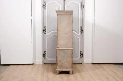 Swedish Gustavian Period 1802 Painted Wood Cupboard with Doors and Drawers