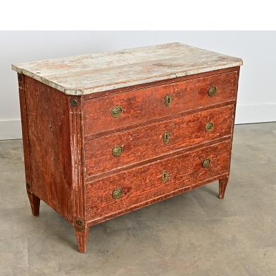 Swedish Gustavian Period 18th Century Painted Commode