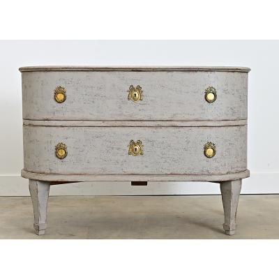 Swedish Gustavian Period Bow front Commode