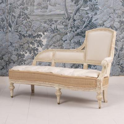 Swedish Gustavian Period M ridienne Chaise in Original Paint 18th c 