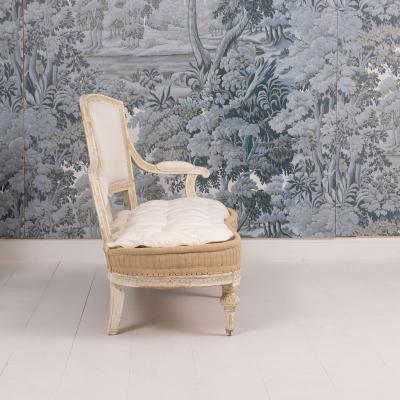 Swedish Gustavian Period M ridienne Chaise in Original Paint 18th c 