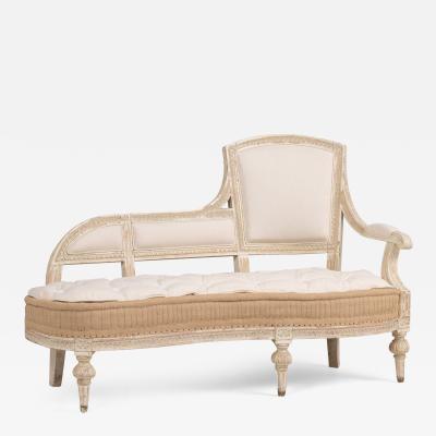 Swedish Gustavian Period M ridienne Chaise in Original Paint 18th c 