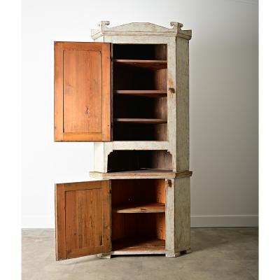 Swedish Gustavian Period Painted Corner Cabinet