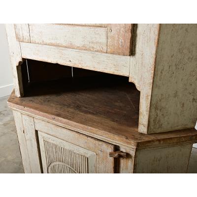Swedish Gustavian Period Painted Corner Cabinet