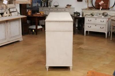 Swedish Gustavian Style 1870s Painted Wood Sideboard with Doors and Drawers