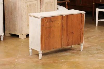 Swedish Gustavian Style 1890s Apothecary Chest with 10 Drawers and Carved Dentil