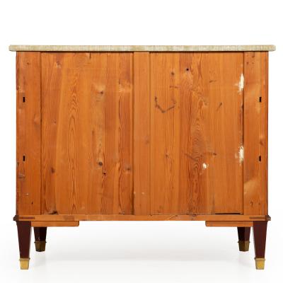Swedish Gustavian Style Antique Mahogany Chest of Drawers Commode