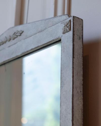 Swedish Gustavian Style Mirror in Light Sand Patina circa 1920