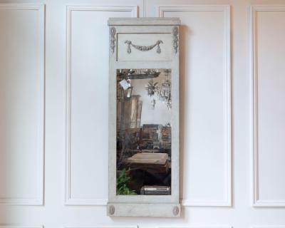 Swedish Gustavian Style Mirror with Garland Motif circa 1920