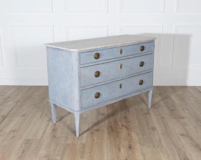 Swedish Gustavian Style Painted Chest of Drawers Circa 1900