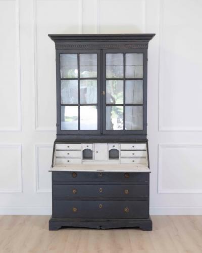 Swedish Gustavian Style Secretary and Vitrine