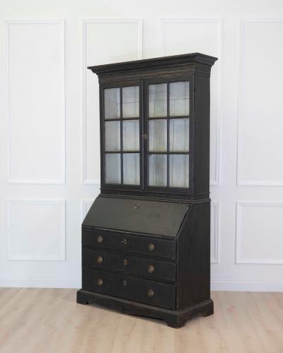 Swedish Gustavian Style Secretary and Vitrine