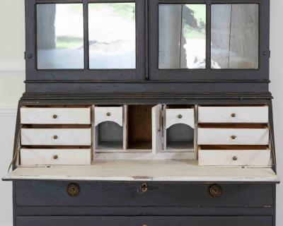 Swedish Gustavian Style Secretary and Vitrine
