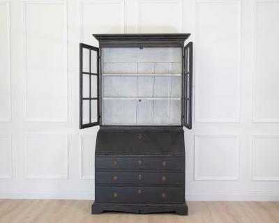 Swedish Gustavian Style Secretary and Vitrine