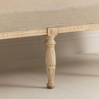 Swedish Gustavian Style Sofa with Griffin Carvings in Original Paint