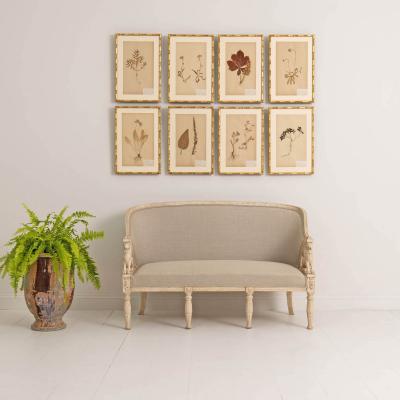 Swedish Gustavian Style Sofa with Griffin Carvings in Original Paint