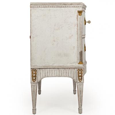 Swedish Gustavian White Painted Chest of Drawers