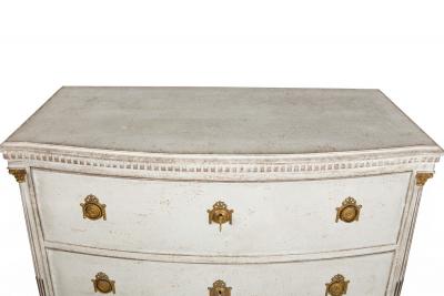 Swedish Gustavian White Painted Chest of Drawers