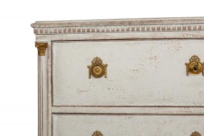 Swedish Gustavian White Painted Chest of Drawers