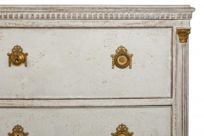 Swedish Gustavian White Painted Chest of Drawers