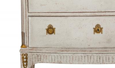 Swedish Gustavian White Painted Chest of Drawers