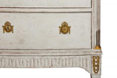 Swedish Gustavian White Painted Chest of Drawers
