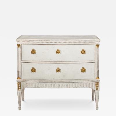 Swedish Gustavian White Painted Chest of Drawers