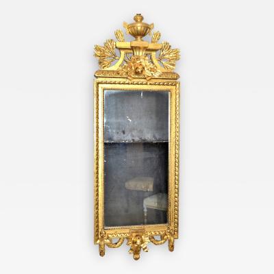 Swedish Gustavian style Carved and Gilded Mirror