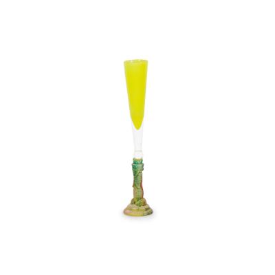 Swedish Kosta Boda Yellow Champagne Glass