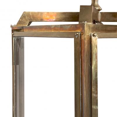 Swedish Lantern Hanging Fixture in Brass