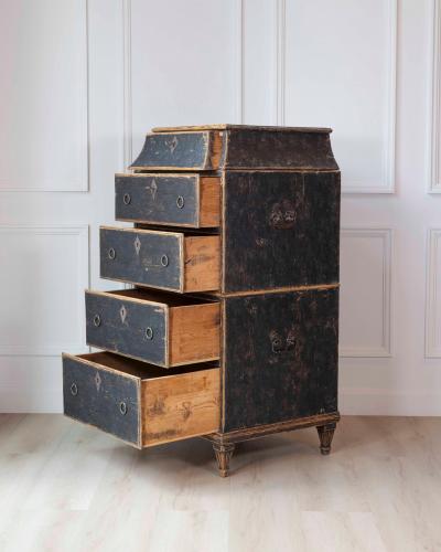 Swedish Late 18th Century Painted Captains Chest