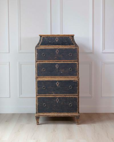 Swedish Late 18th Century Painted Captains Chest